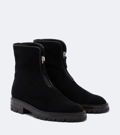 The Row Hike Suede Ankle Boots In Multi