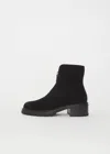 The Row Black Nobilis Suede Pull-on Boots In Black