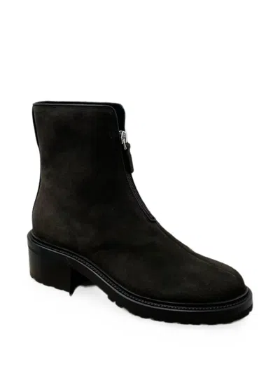 The Row Hike Suede Leather Boots In Black