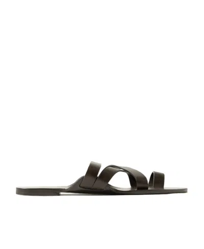 The Row Hollow-out Details Flip-flops In Black