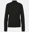 The Row Honna Wool Turtleneck Top In Black