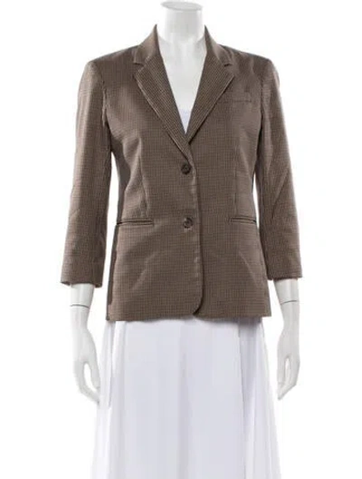 Pre-owned The Row Houndstooth Print Blazer In Neutrals