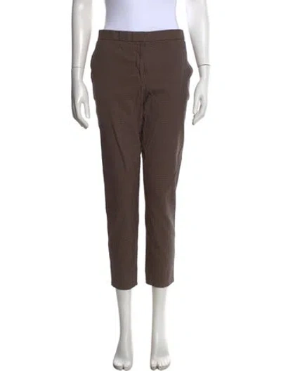 Pre-owned The Row Houndstooth Print Straight Leg Pants In Brown