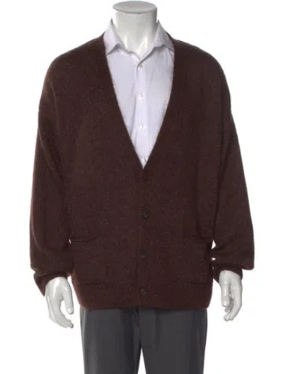 Pre-owned The Row 'howser' Silk Cardigan W/ Tags In Brown