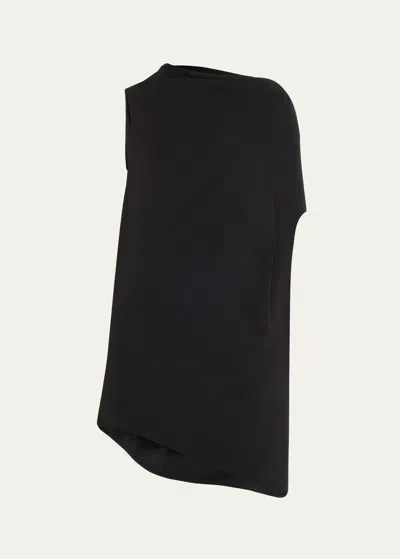 The Row Hubert Drawstring Wide Leg Wool Pants In Black