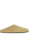 The Row Hudson Calf Hair Closed Toe Slippers In Neutral
