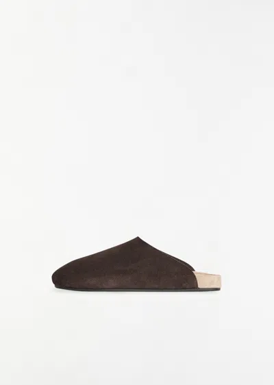 The Row Hudson Mule Slides Two In Brown