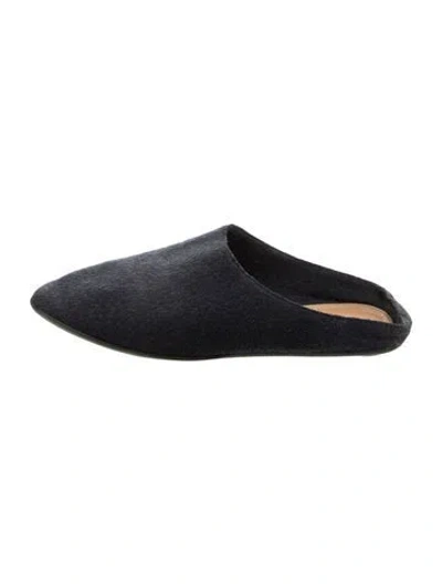 Pre-owned The Row Hudson Mules In Blue