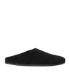 The Row Hudson Slide In Suede In Black