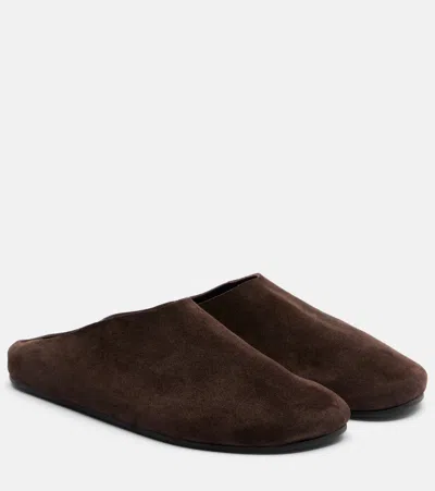 THE ROW HUDSON SUEDE MULES