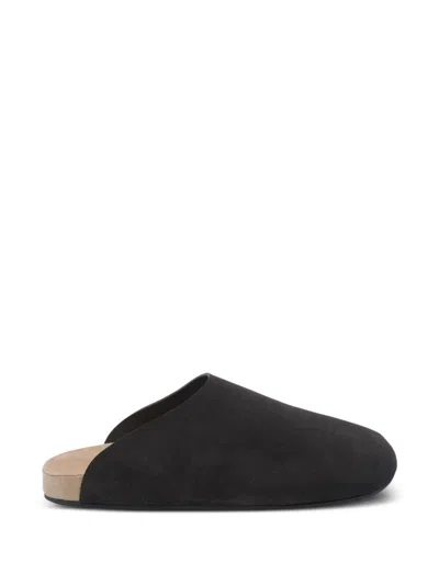 The Row Hudson Two Rovesciato Mules In Black