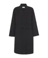 The Row Hugh Cashmere Coat In Charcoal Gray Mixed Color