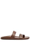 The Row Hugh Nappa Leather Sandals In Light Brown