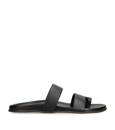 THE ROW HUGH LEATHER SANDALS