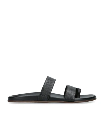 THE ROW HUGH LEATHER SANDALS