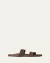 The Row Hugh Nappa Leather Sandals In Light Brown