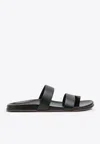 The Row Leather Double Strap Thong Slippers