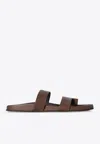 The Row Hugh Nappa Leather Sandals