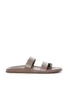 The Row Hugh Nappa Leather Sandals In Light Brown