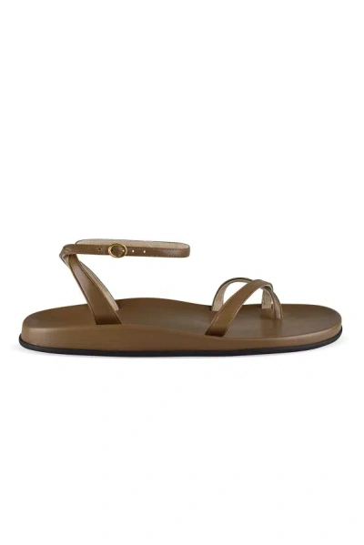 The Row Hugh Sandals In Brown