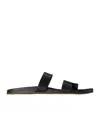 The Row Hugh Slippers In Black