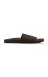 The Row Hugh Suede Slide Sandals