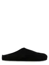 The Row Black Hugo Slip On Slides In Black