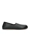 The Row Hugo Leather Slip-on Shoes In Black