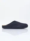 The Row Hugo Suede Mules In Blue