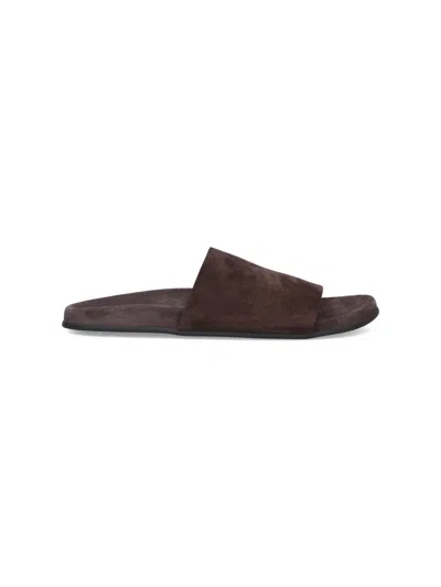 THE ROW "HUGO" SLIDE SANDALS