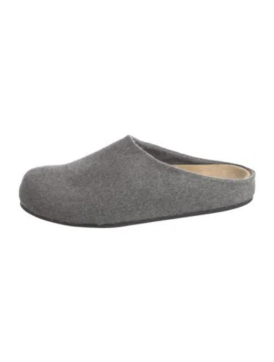 Pre-owned The Row Hugo Slides Wool In Grey
