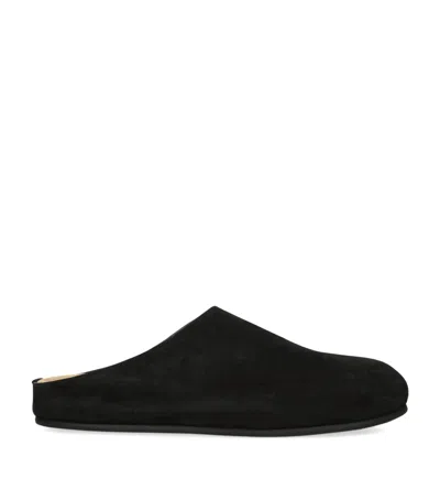THE ROW HUGO SUEDE SLIDES