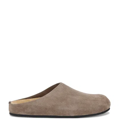 THE ROW HUGO SUEDE SLIDES