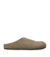 The Row Hugo Leather Slides In Brown