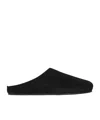 The Row Black Hugo Slip On Slides In Black
