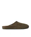 The Row Hugo Suede Easy Mules In Ash Ash Taupe