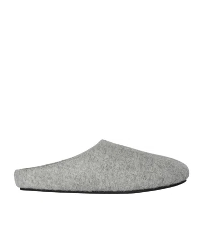 The Row Hugo Wool Cashmere Muller Shoes In Gray