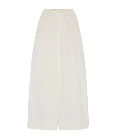The Row Hypnosta Cotton Pants In White