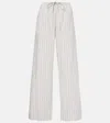 The Row Hypnosta Cotton Poplin Wide-leg Pants In Crudo