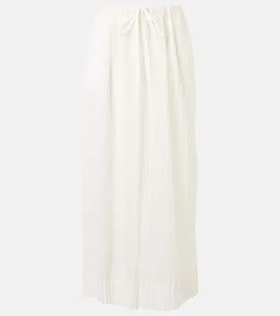The Row Hypnosta Cotton Wide-leg Pants In White