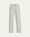 The Row Hypnosta Plaid Drawstring Pants In Ivorygreen