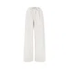 The Row Hypnosta Trousers In White With Stripes In Grey