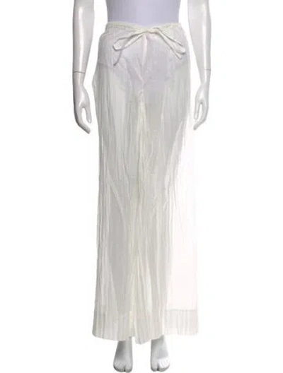 Pre-owned The Row Hypnosta Wide Leg Pants In White