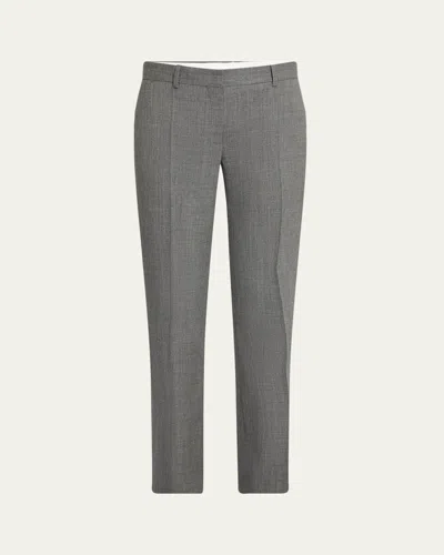 The Row Ian Mid-rise Wool Pants In Gray