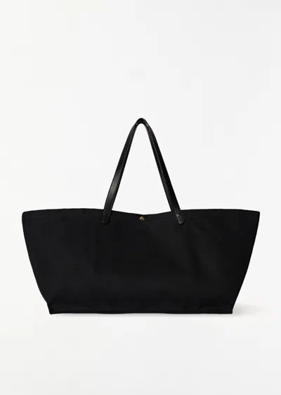 The Row Idaho Canvas Tote, Extra-large In Black