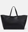 The Row Xl Idaho Saddle Leather Tote Bag In Black