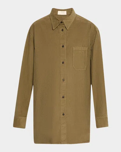 The Row Idro Corduroy Collared Shirt