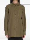 The Row Idro Oversized Cotton-blend Corduroy Shirt In Brown