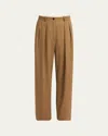 The Row Igor Double-pleated Wide-leg Pants In Neutral