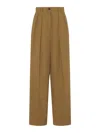 The Row Igor Pantaloni In Cotone E Cashmere In Brown